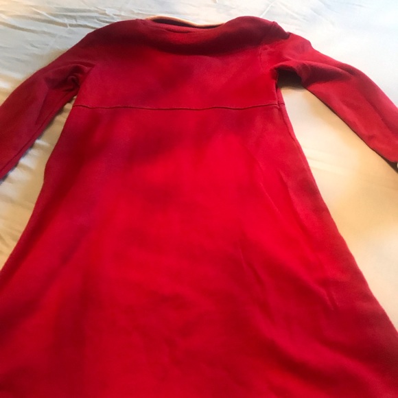 Girls size 9, Gymboree red knit dress, with fuzzy heart on front - Picture 4 of 7